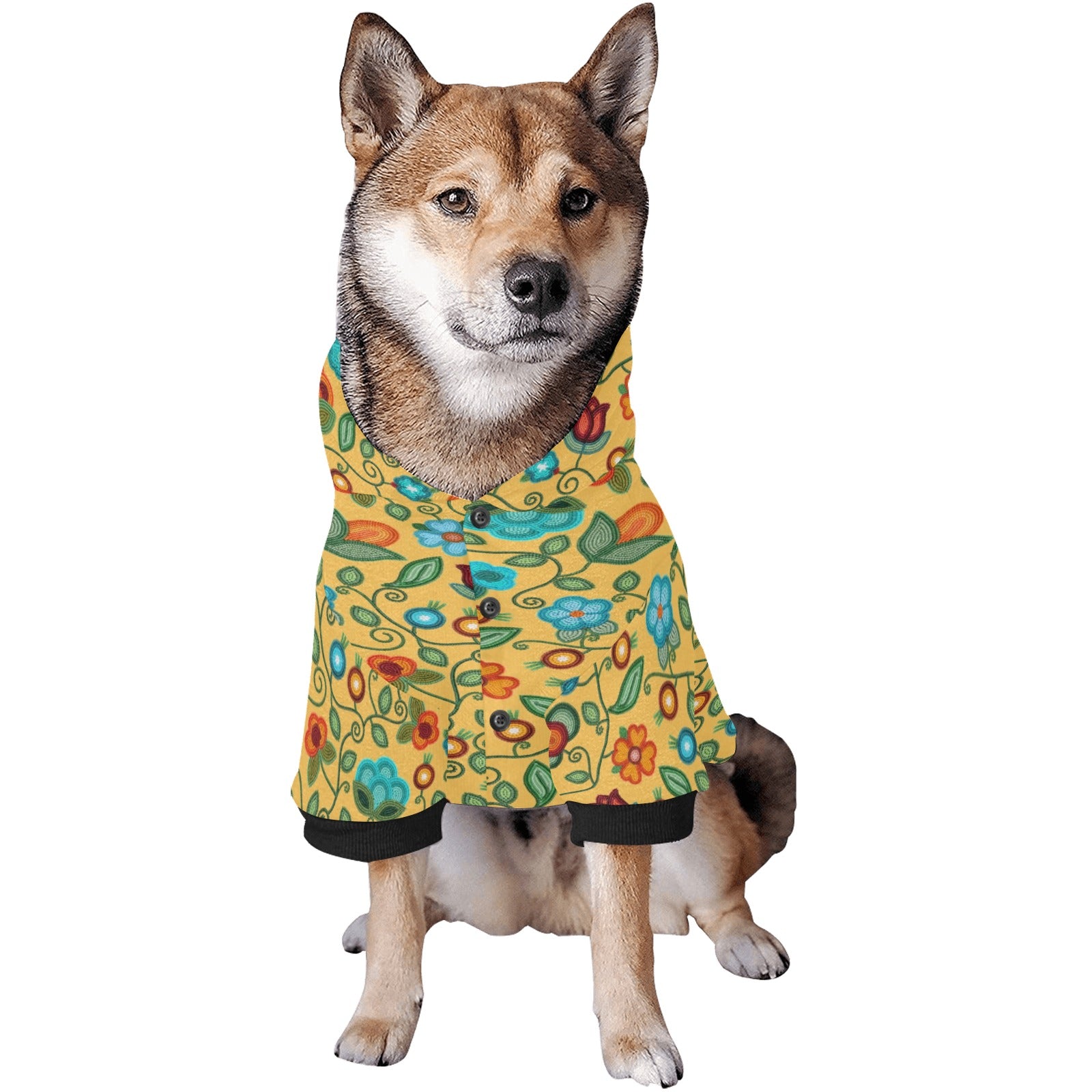 Prairie Fire Petals Honey Pet Dog Hoodie