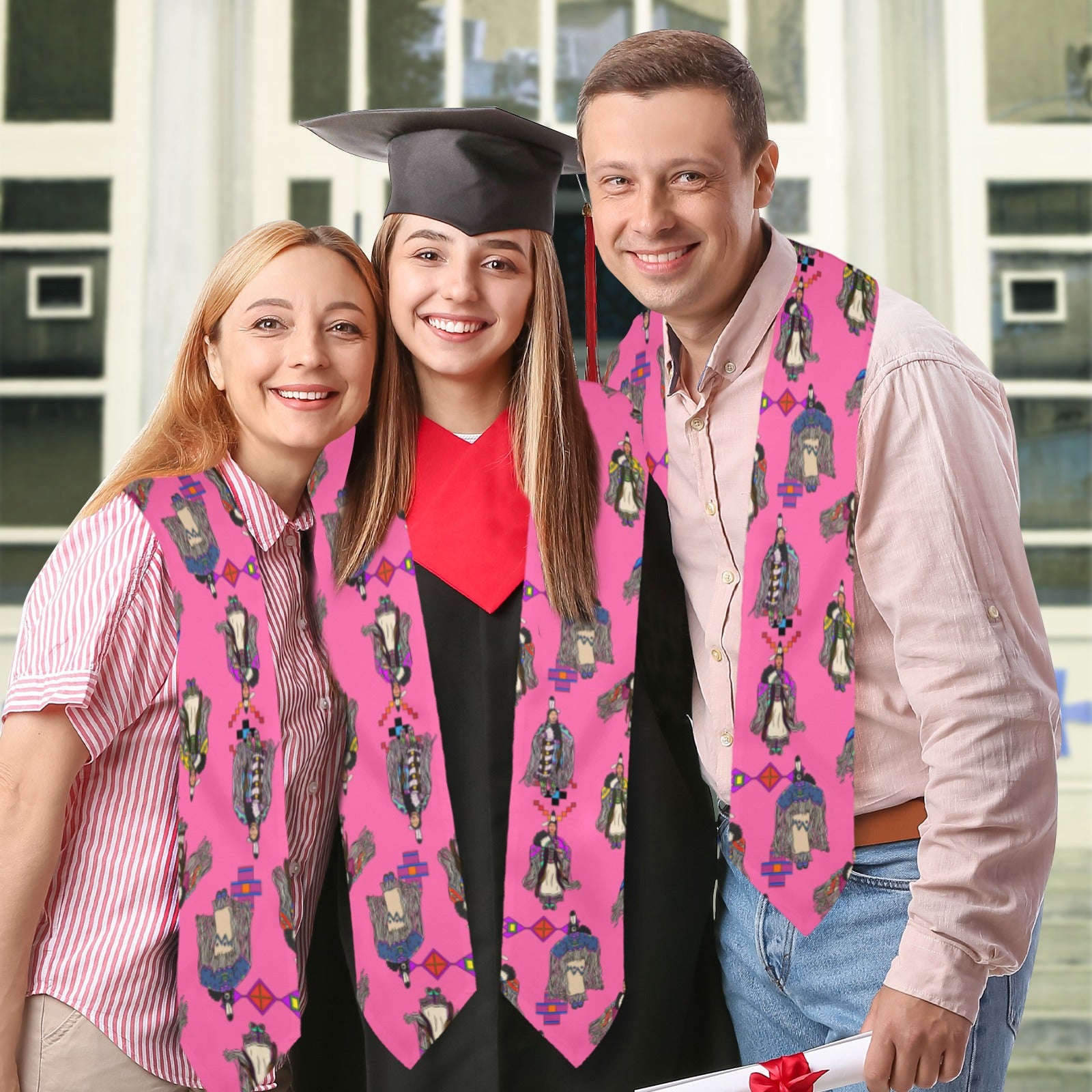 Women's Tradish Dancers Pink Graduation Stole