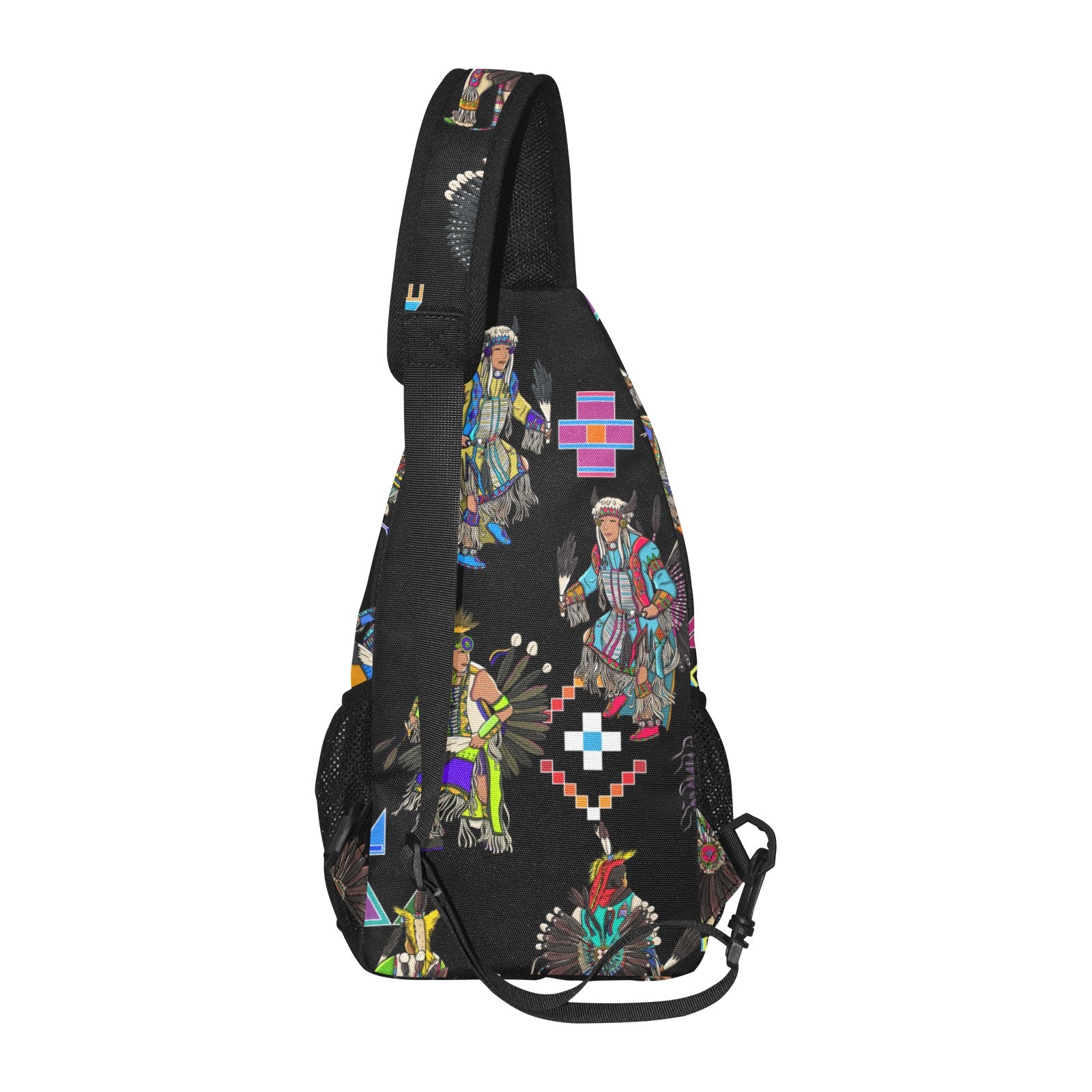 Men's Tradish Dancers Black Chest Bag
