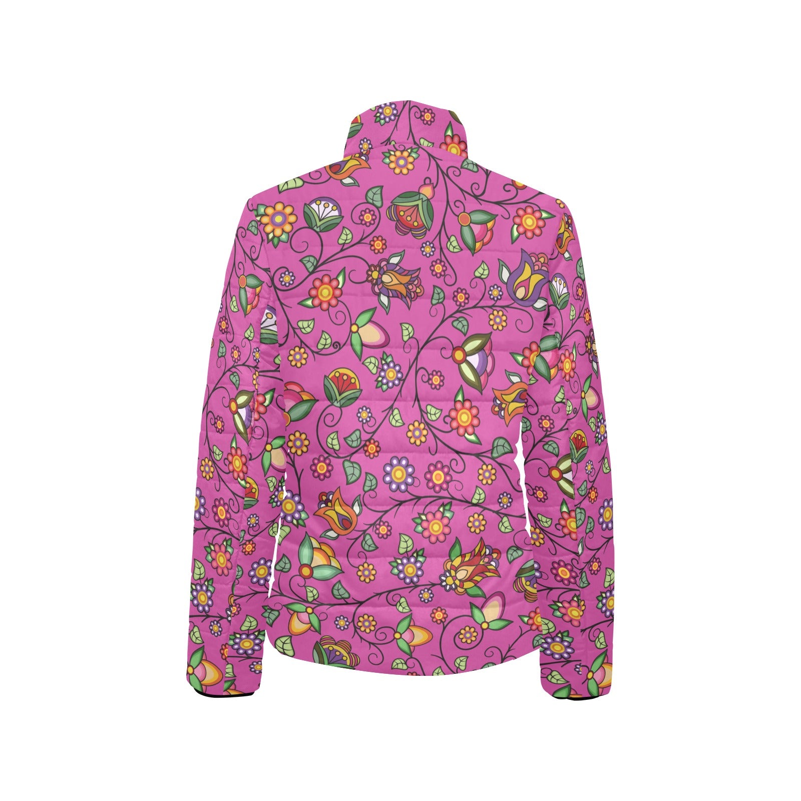 Heartbeat Petals Pink Women's Padded Jacket