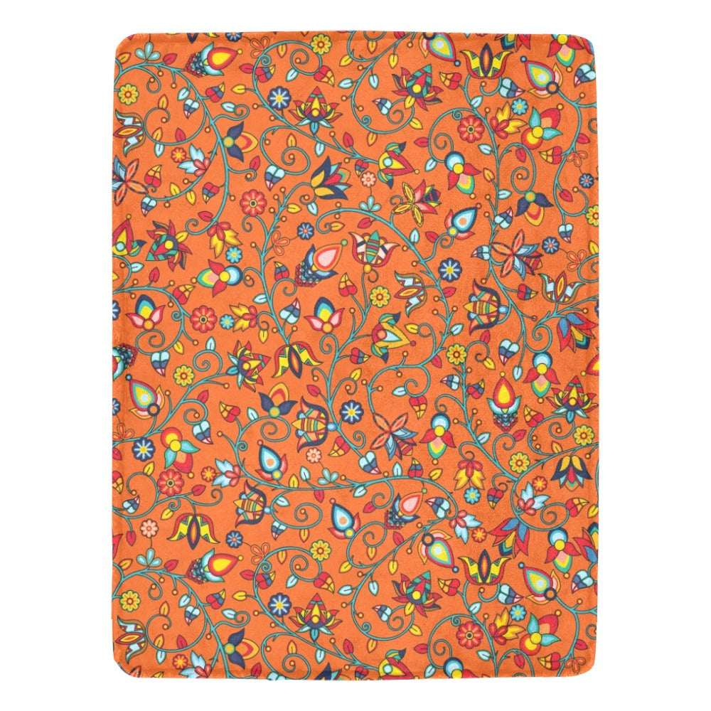 Thorny Path Orange Ultra-Soft Micro Fleece Blanket 60"x80"