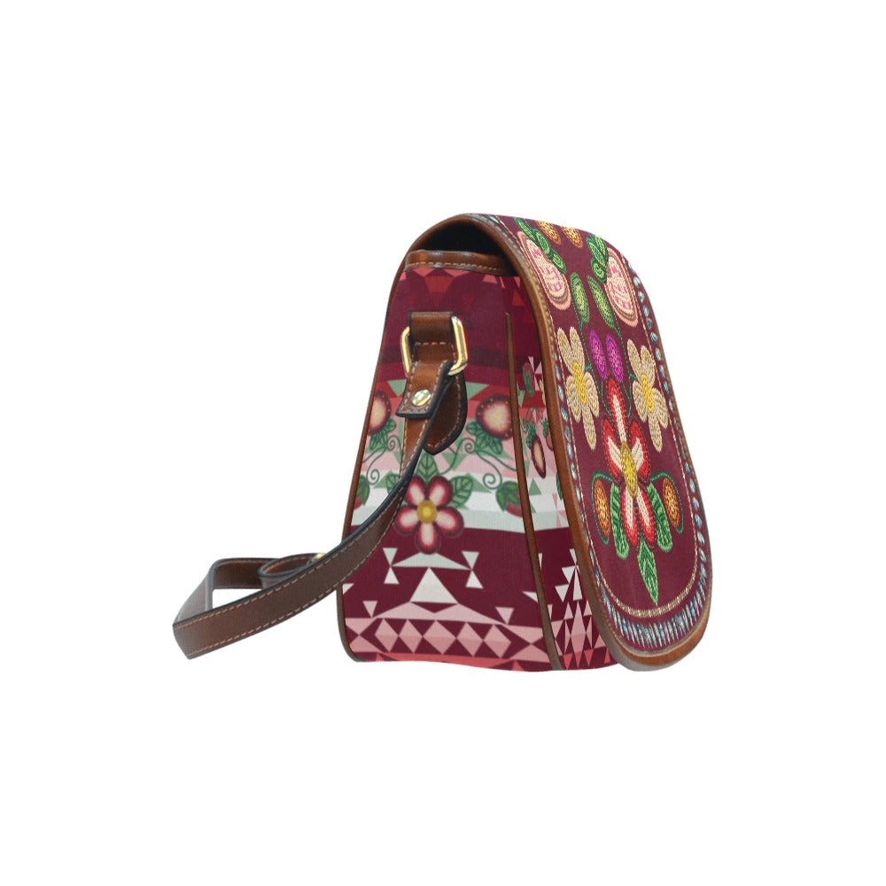 Sacred Berry Maroon Saddle Bag/Large