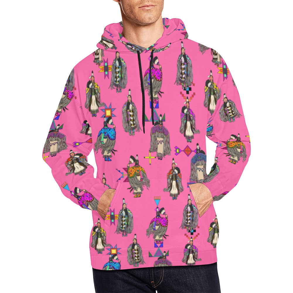 Women's Tradish Dancers Pink Hoodie for Men (USA Size)