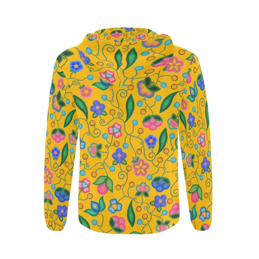 Skyberry Serenade Yellow Men's Zipper Hoodie