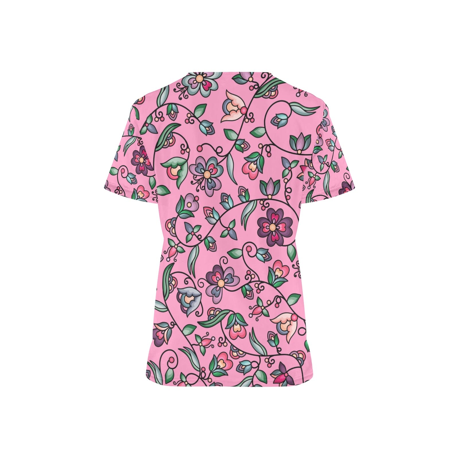 Amber Evening Garland Pink Scrub Top