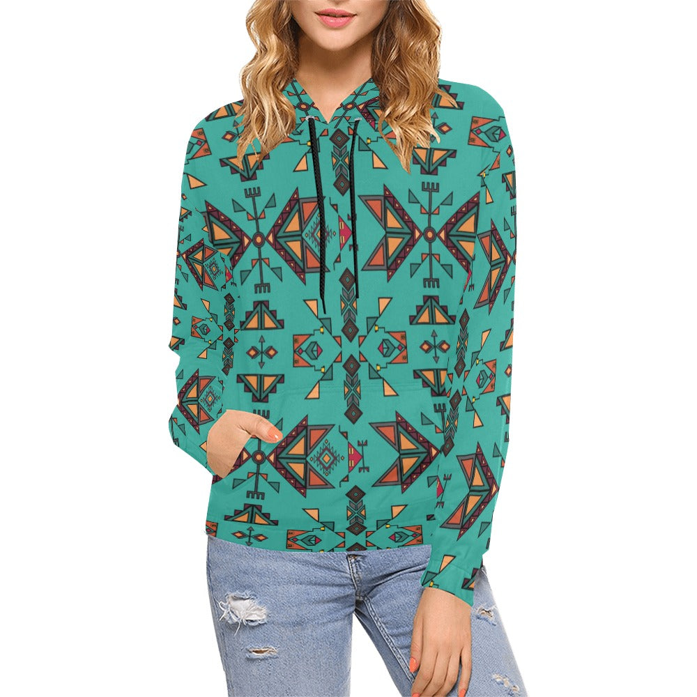 Arrow Dawn Turquoise Hoodie for Women (USA Size)