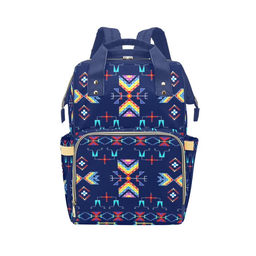 Rainy Chief Rainbow Night Lake Multi-Function Diaper Backpack/Diaper Bag