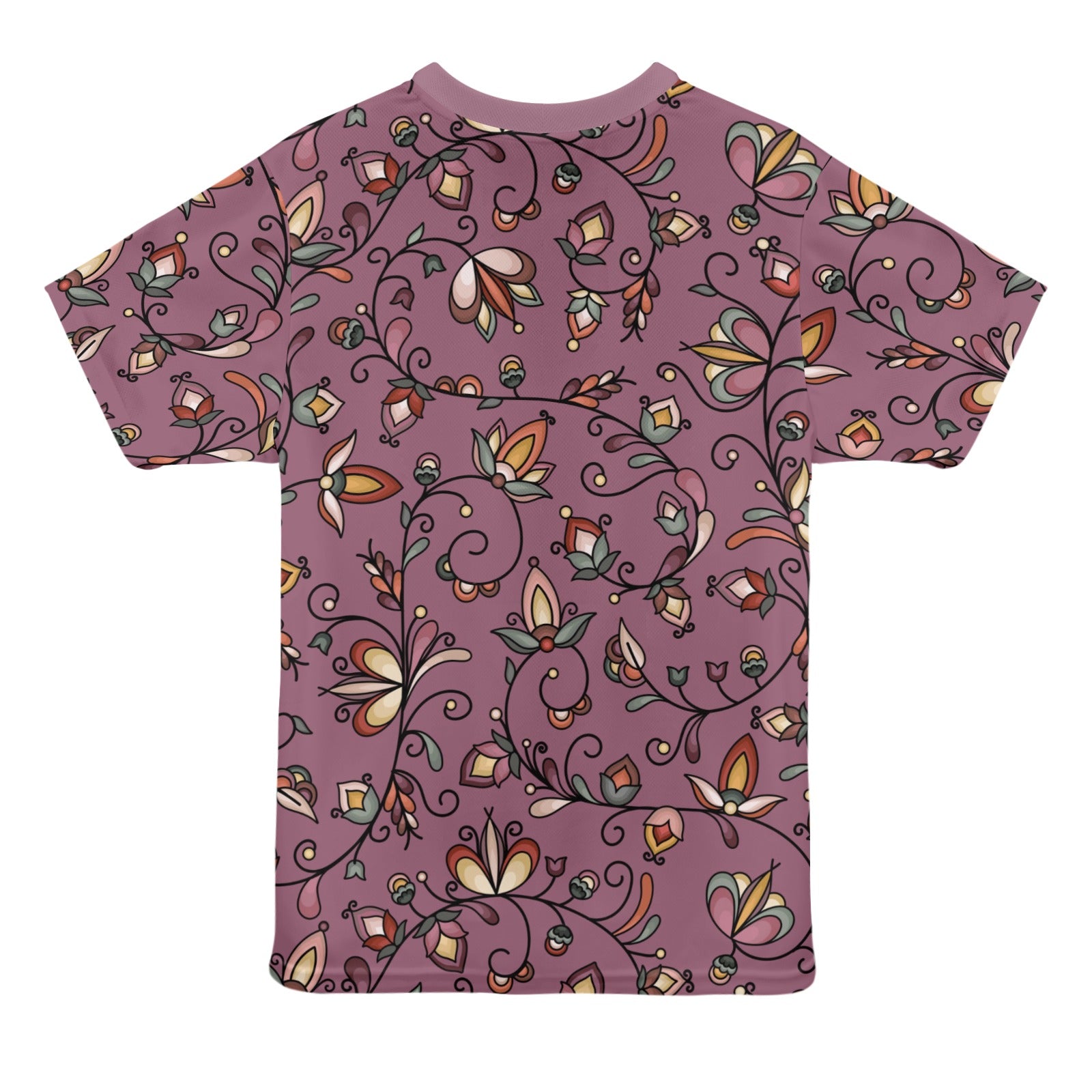 Burnt Sky Petals Magenta T-shirt for Women