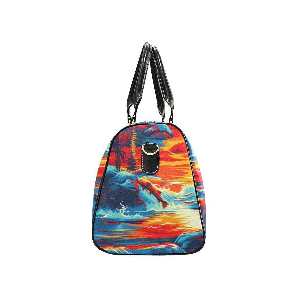 Fishing Bears 2 Waterproof Travel Bag/Small