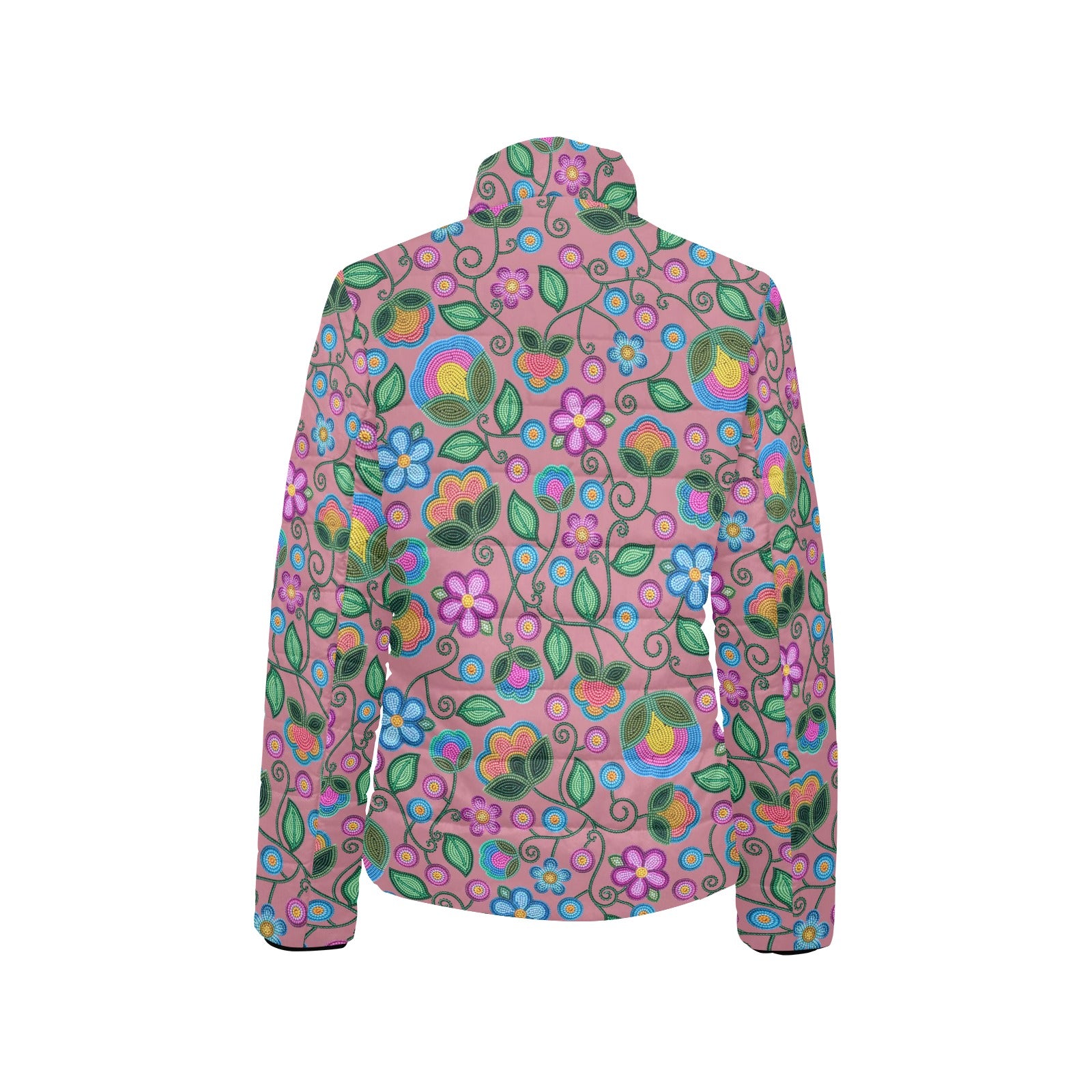 Turquoise Sunbeam Peach Women's Stand Collar Padded Jacket