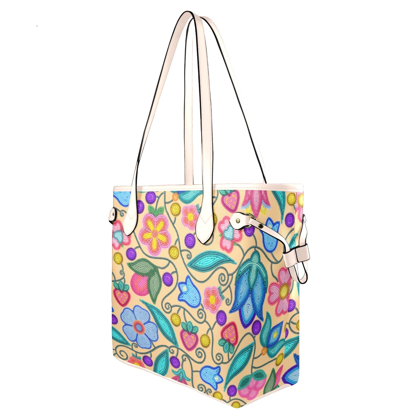 Sweet Offering Cream Clover Canvas Tote Bag