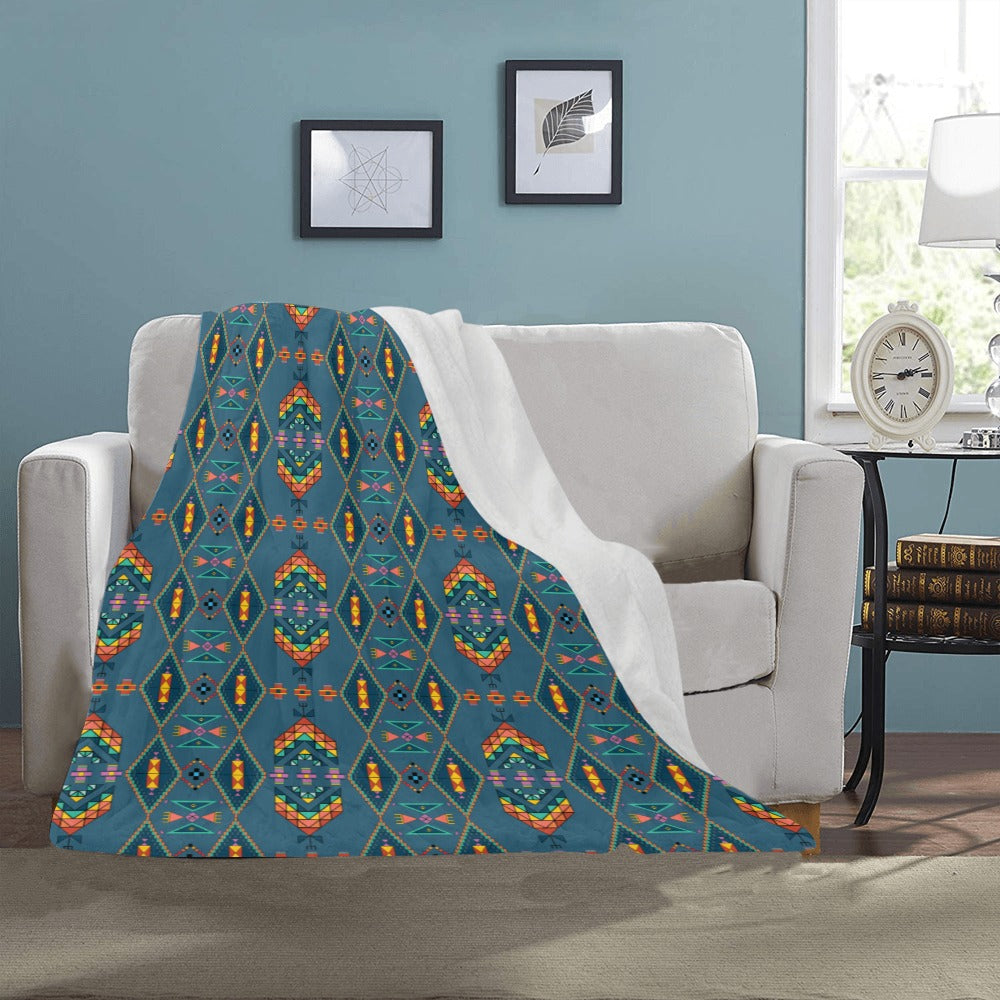 Travois Tipi Deep Lake Ultra-Soft Micro Fleece Blanket 40"x50"