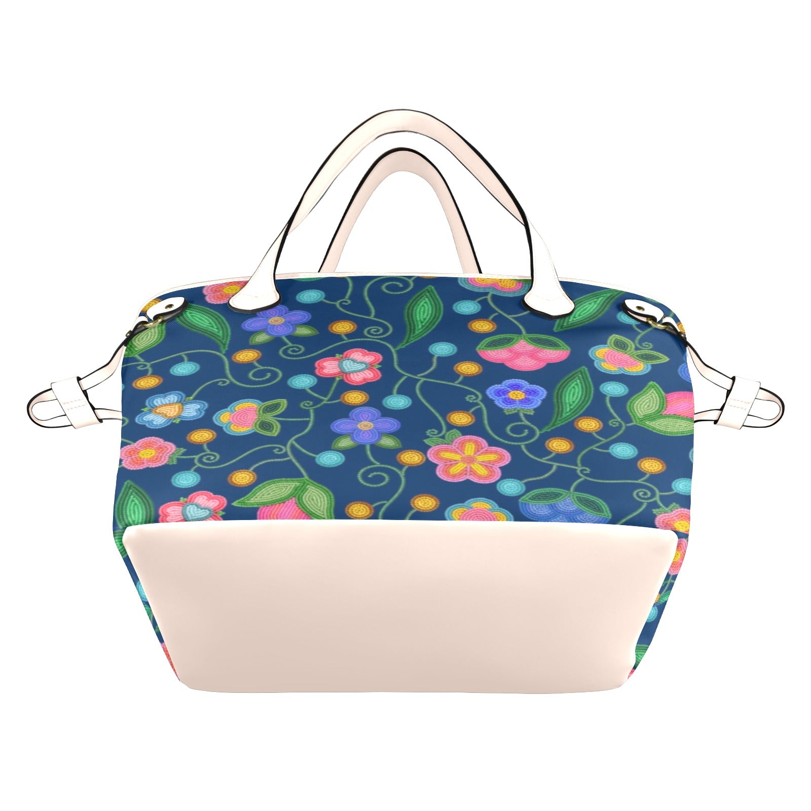 Skyberry Serenade Navy Clover Canvas Tote Bag