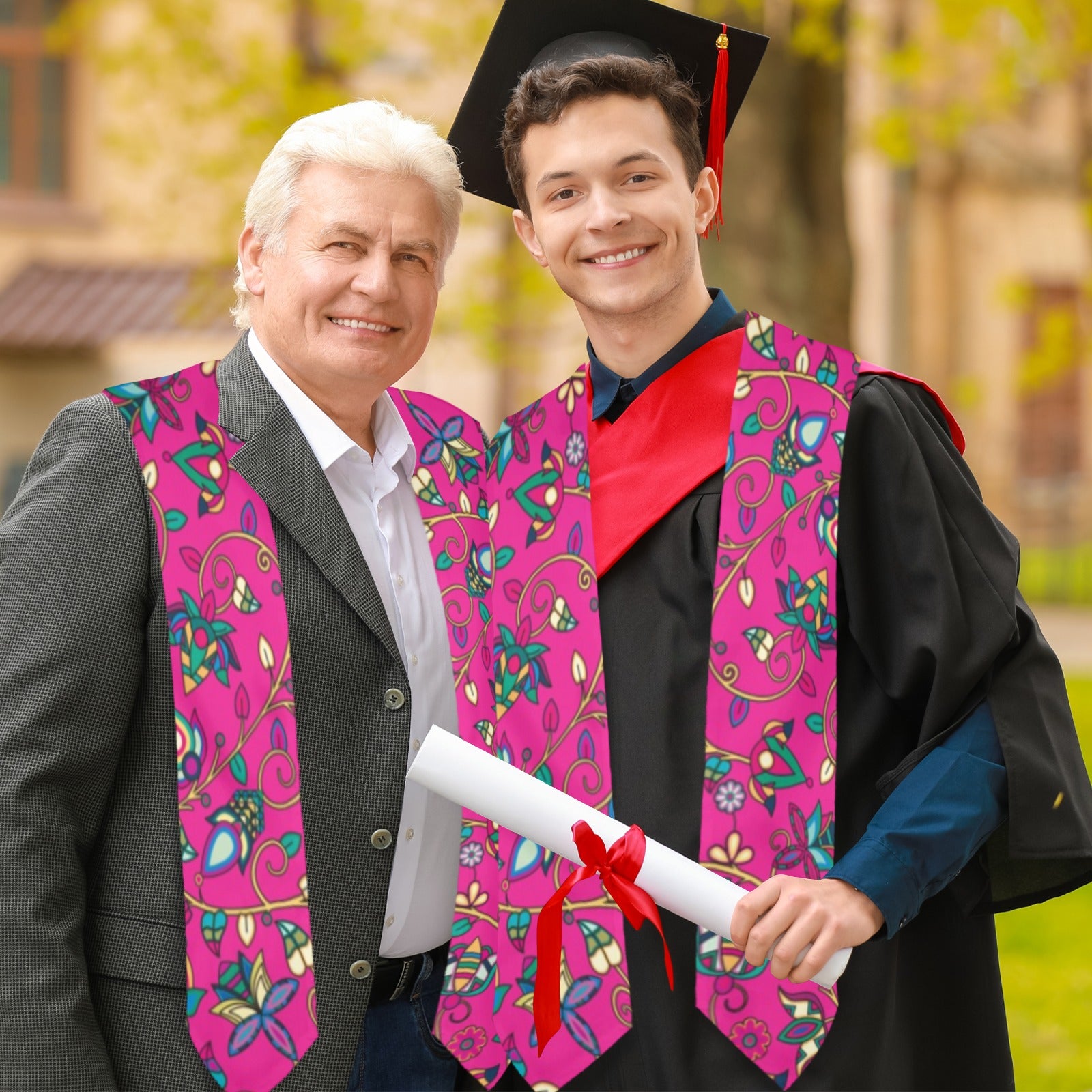 Thorny Path Pink Graduation Stole