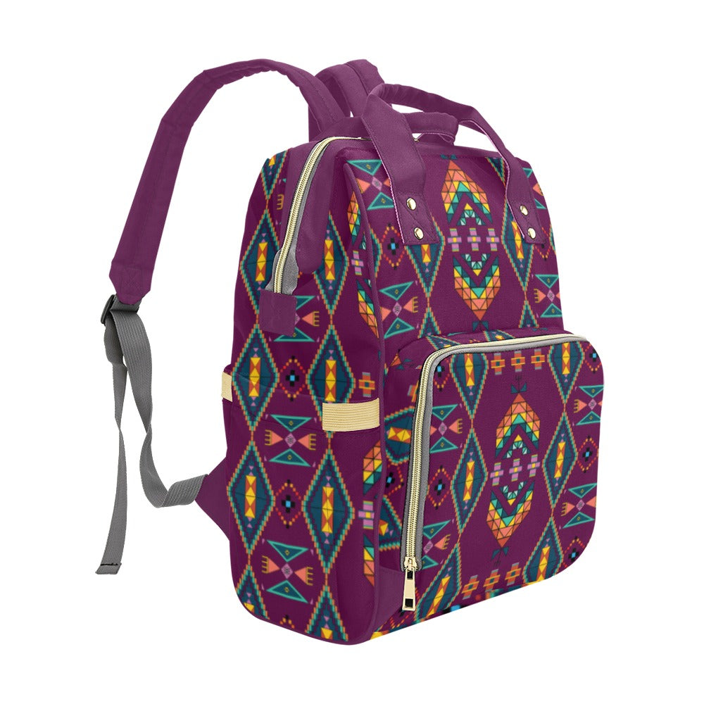 Travois Tipi Berry Multi-Function Diaper Backpack/Diaper Bag