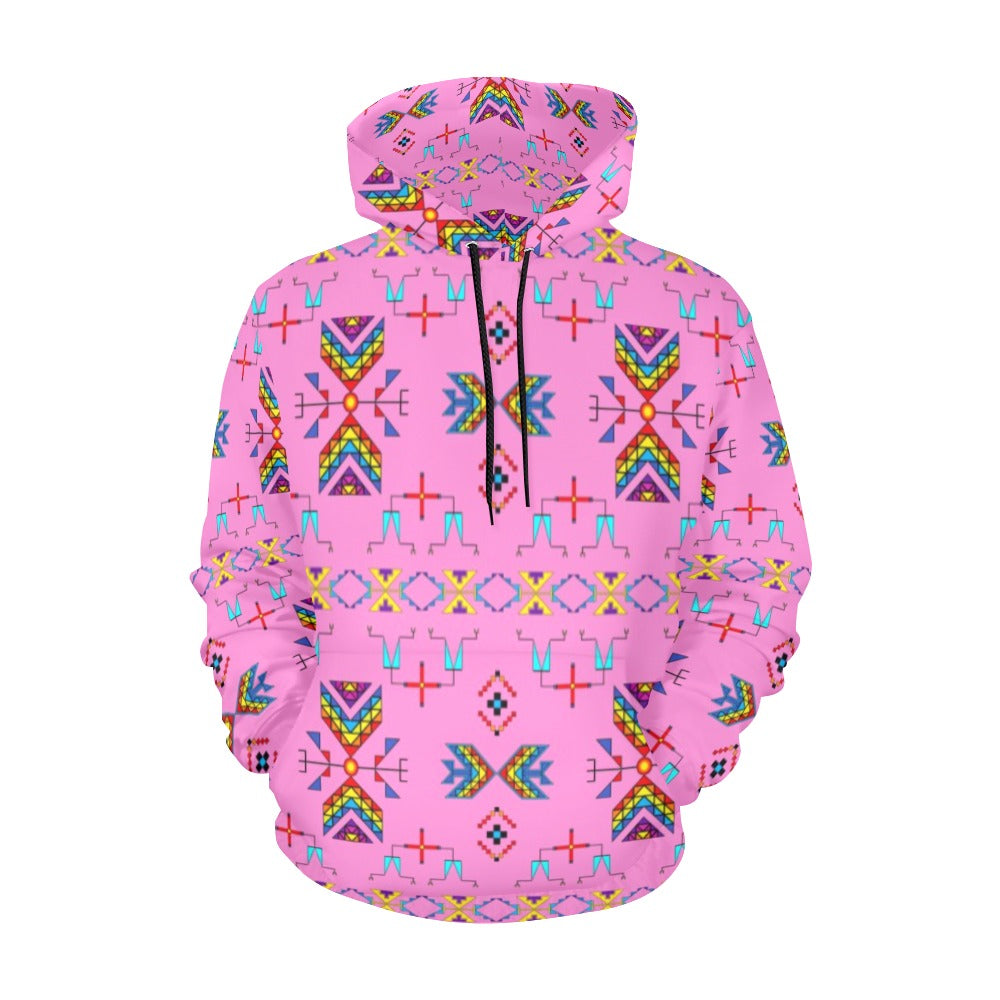 Rainy Chief Rainbow Blush Hoodie for Men (USA Size)