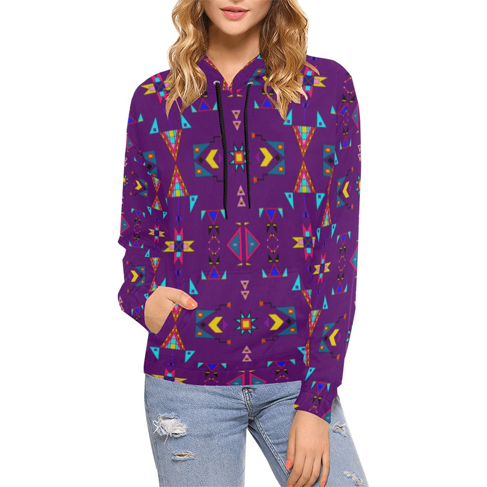Enemy Territory Berry Hoodie for Women (USA Size)