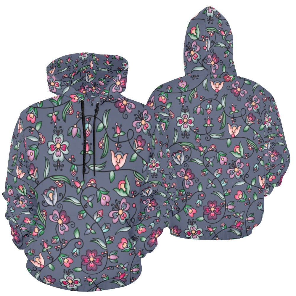 Amber Evening Garland Blue Hoodie for Men (USA Size)