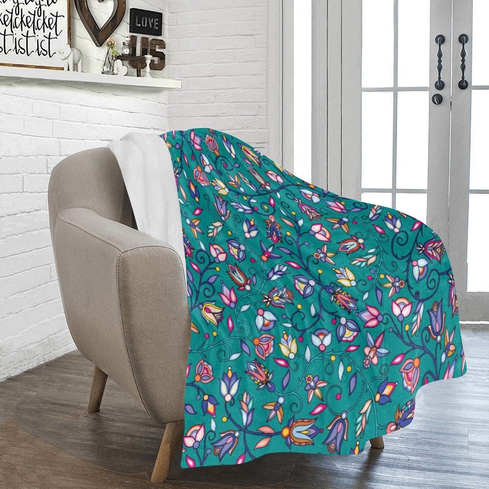 Buffalo Bloom Turquoise Ultra-Soft Micro Fleece Blanket 50"x60"