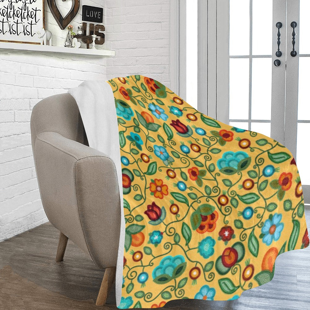 Prairie Fire Petals Honey Ultra-Soft Micro Fleece Blanket 60"x80"