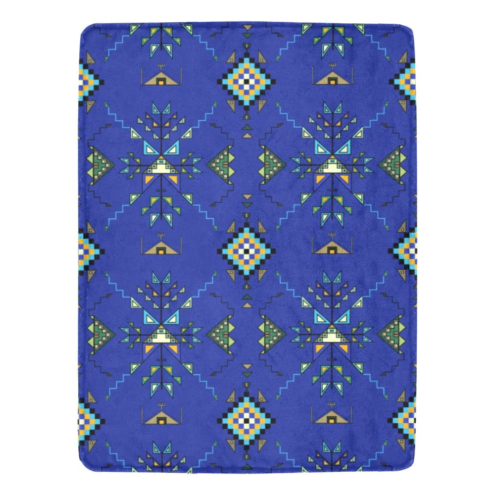 Bear Shield Dark Blue Ultra-Soft Micro Fleece Blanket 60"x80"