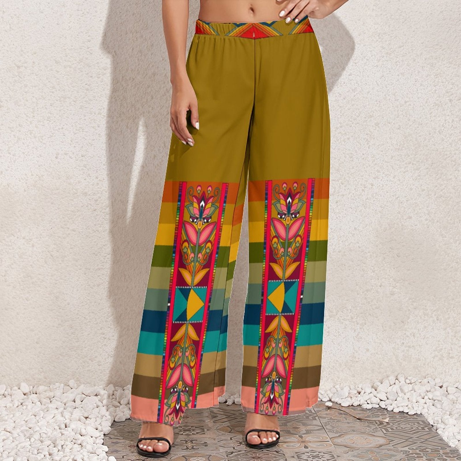 Ochre Glow Ribbon Pants