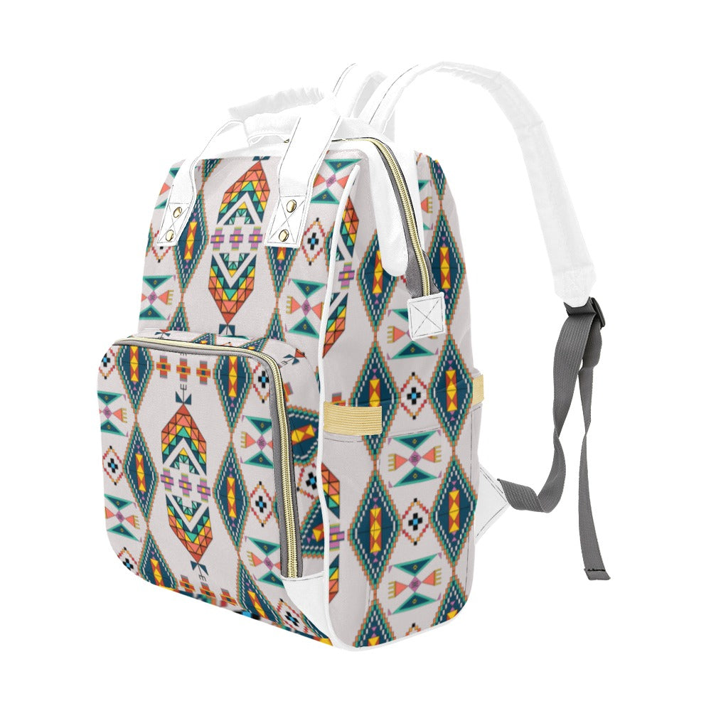 Travois Tipi Grey Multi-Function Diaper Backpack/Diaper Bag