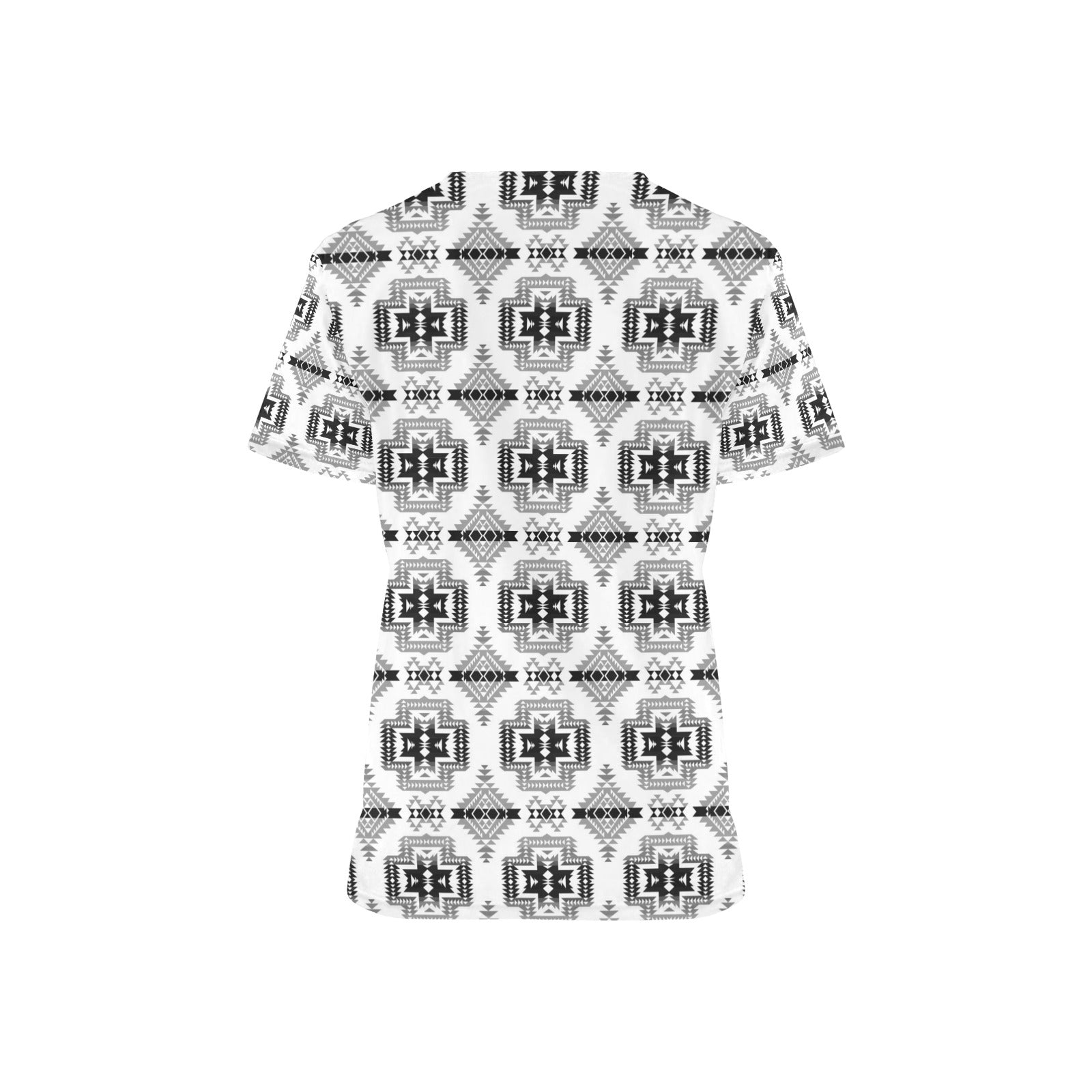 Pretty Blanket White and Black Scrub Top