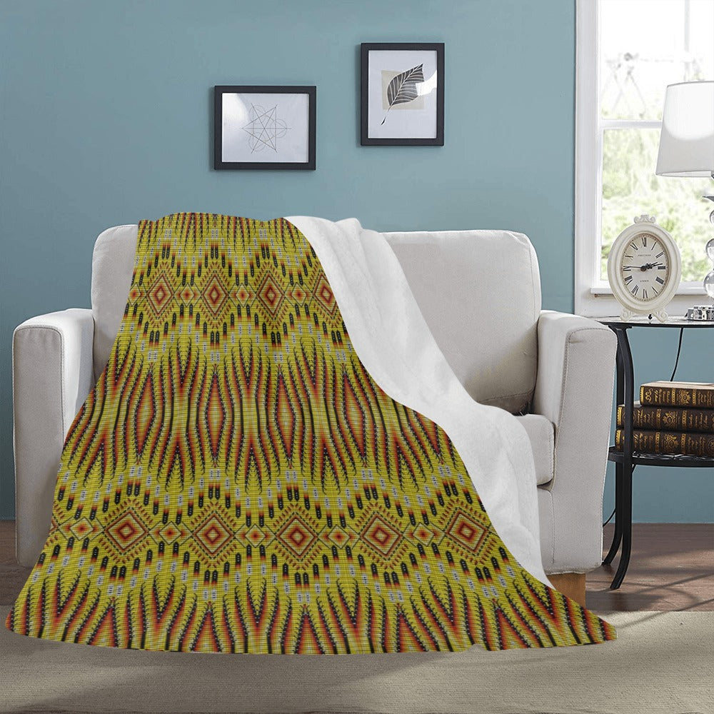 Fire Feather Yellow Ultra-Soft Micro Fleece Blanket 60"x80"