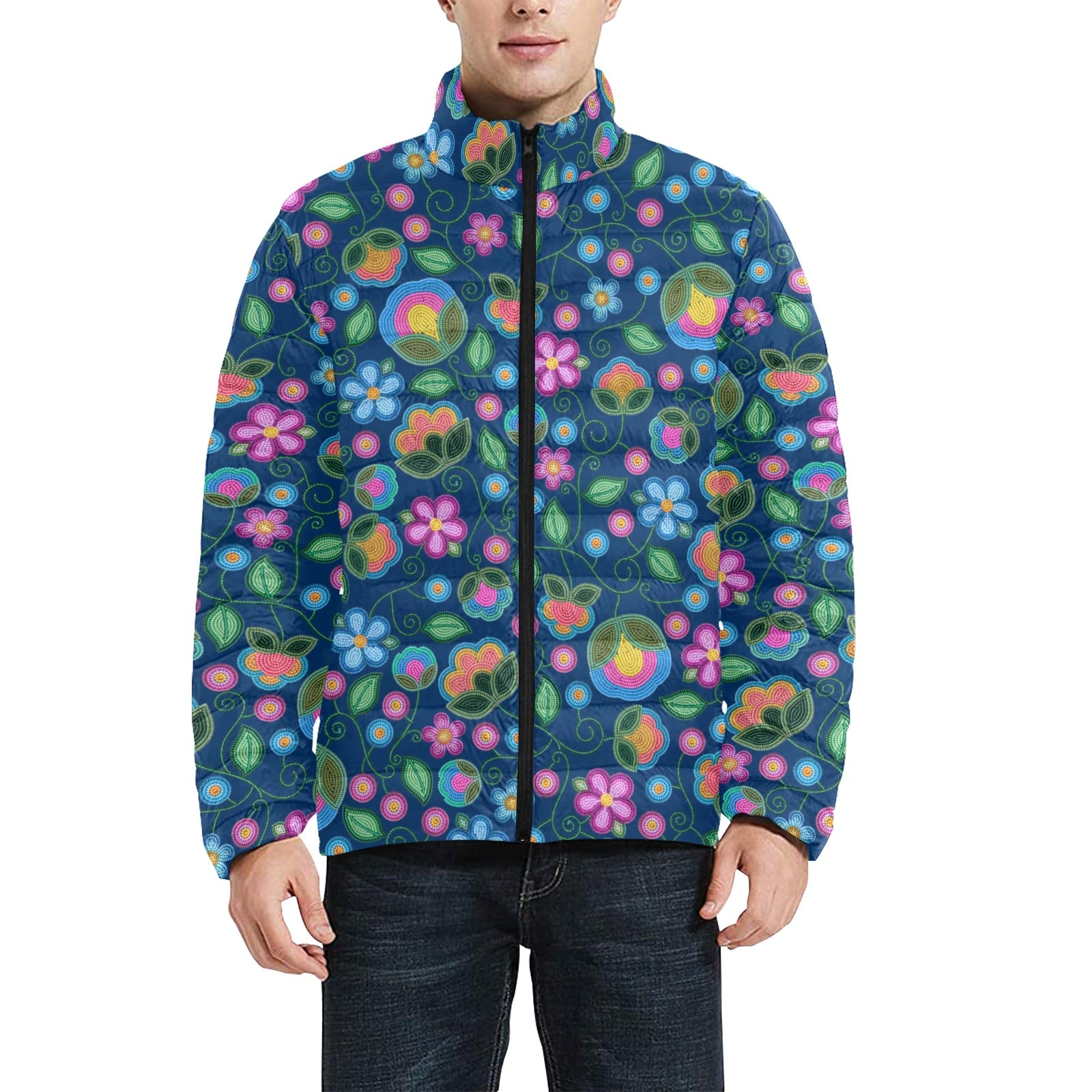 Turquoise Sunbeam Blue Men's Padded Jacket