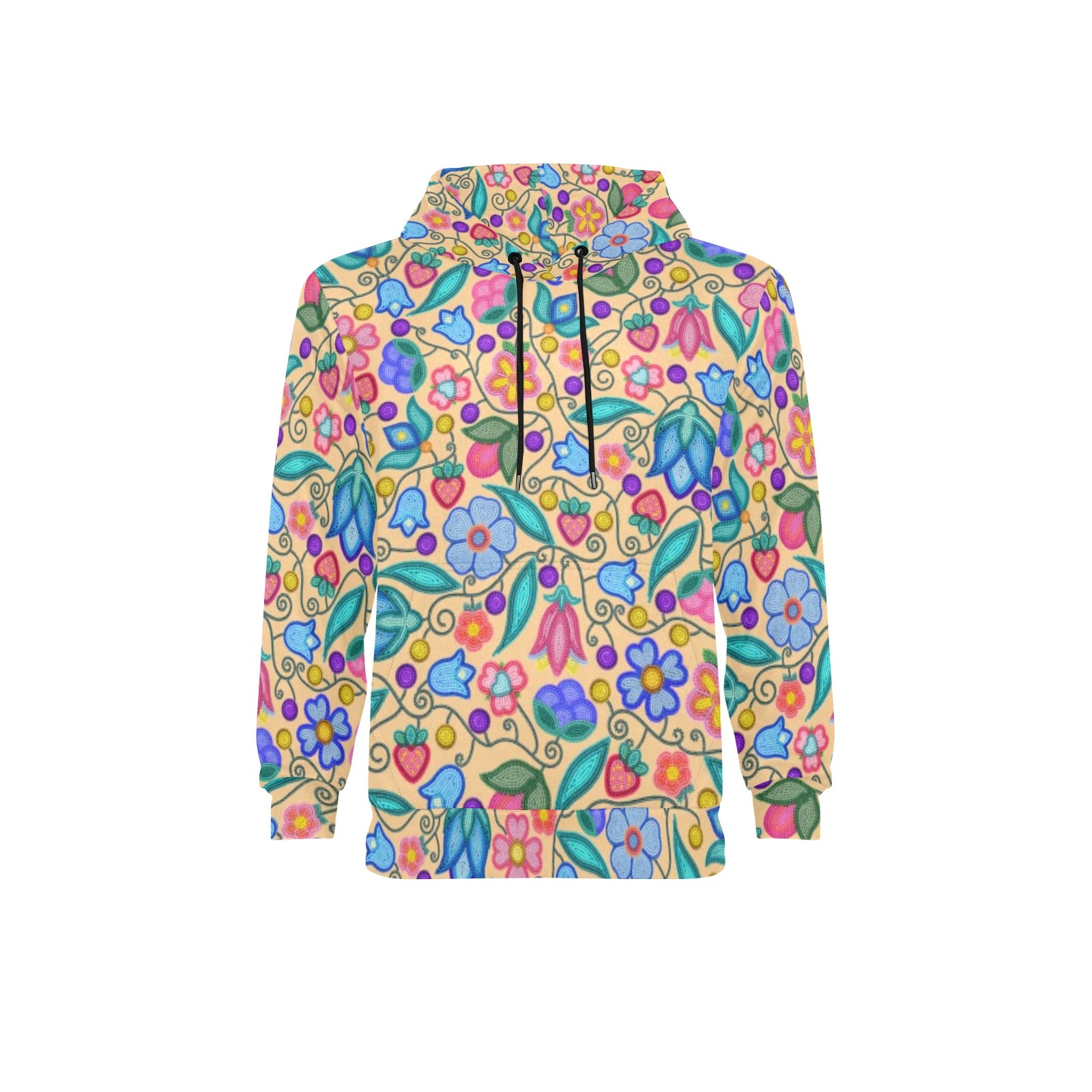 Sweet Offering Cream Men's Long Sleeve Fleece Hoodie