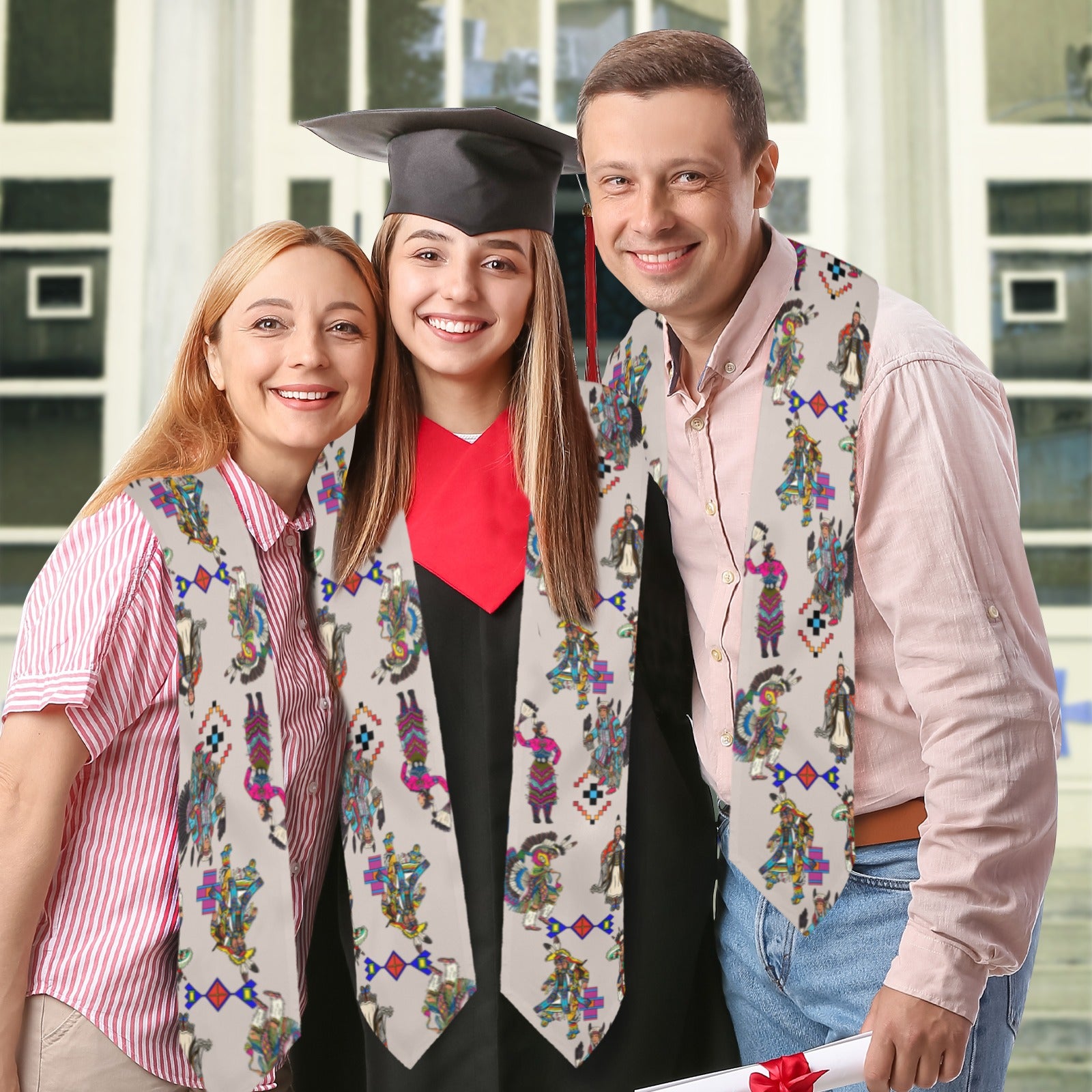 Grand Entry Dancers Muslin Graduation Stole