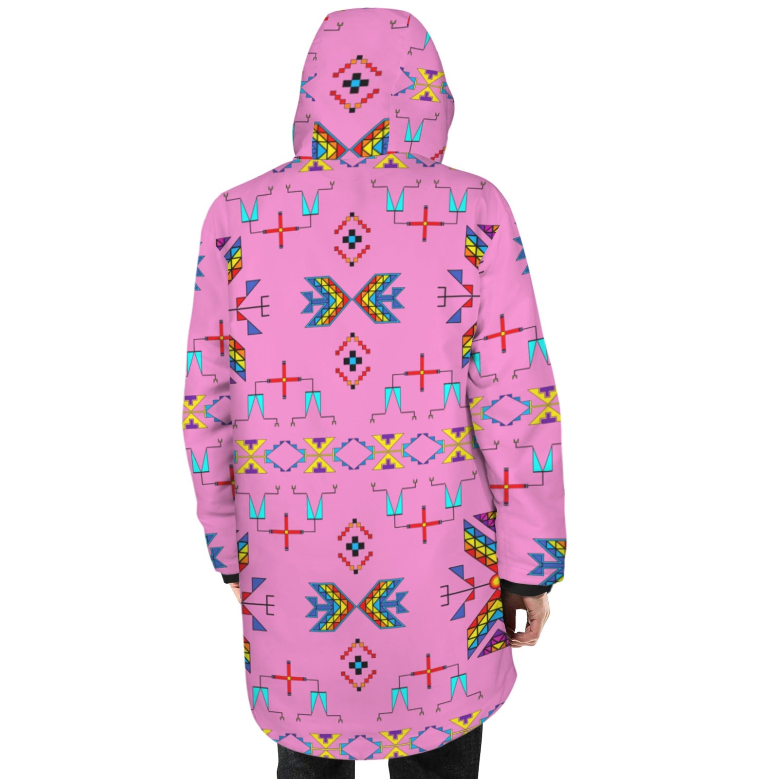 Rainbow Chief Rainbow Blush Unisex Sherpa Lined Hooded Coat