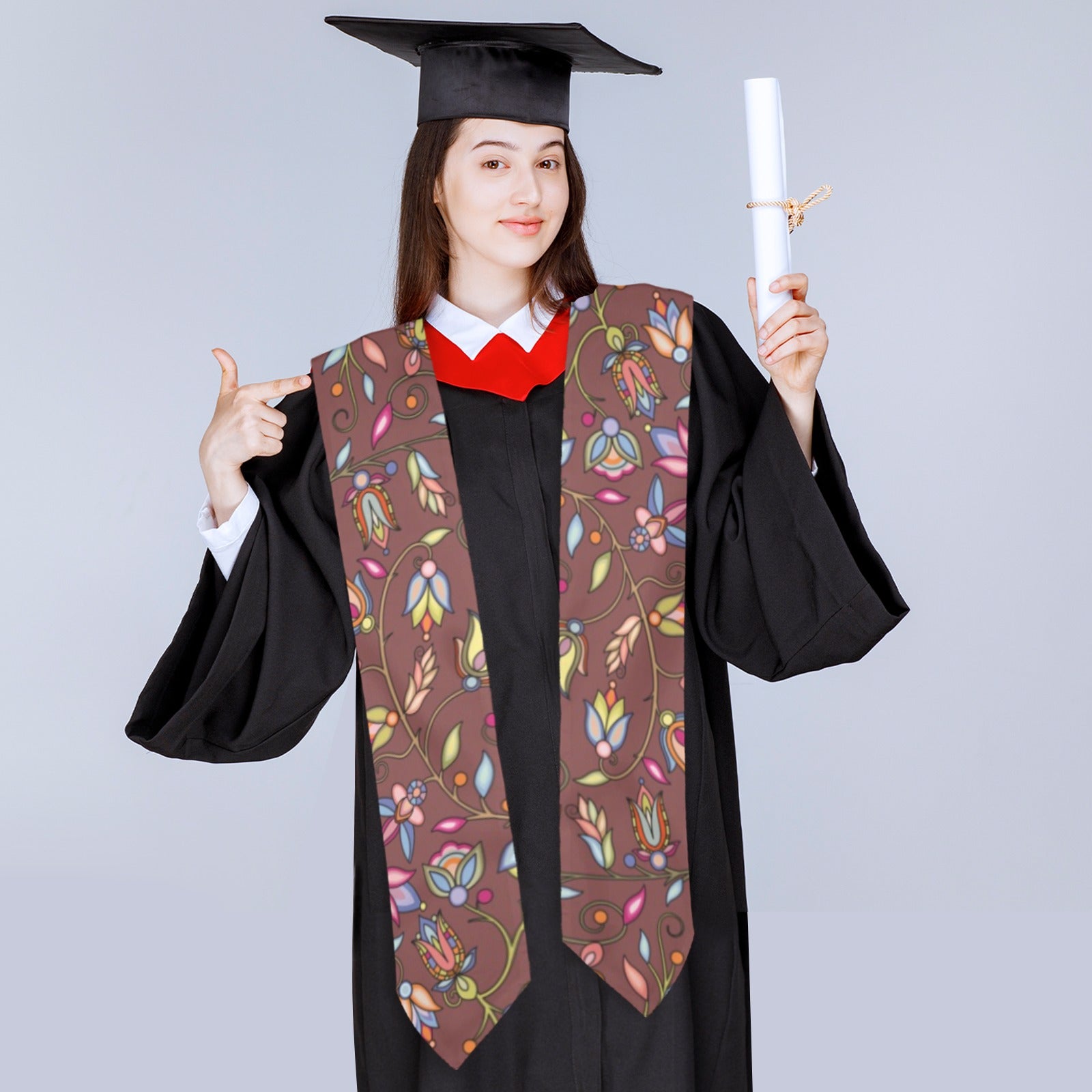 Buffalo Bloom Clay Graduation Stole