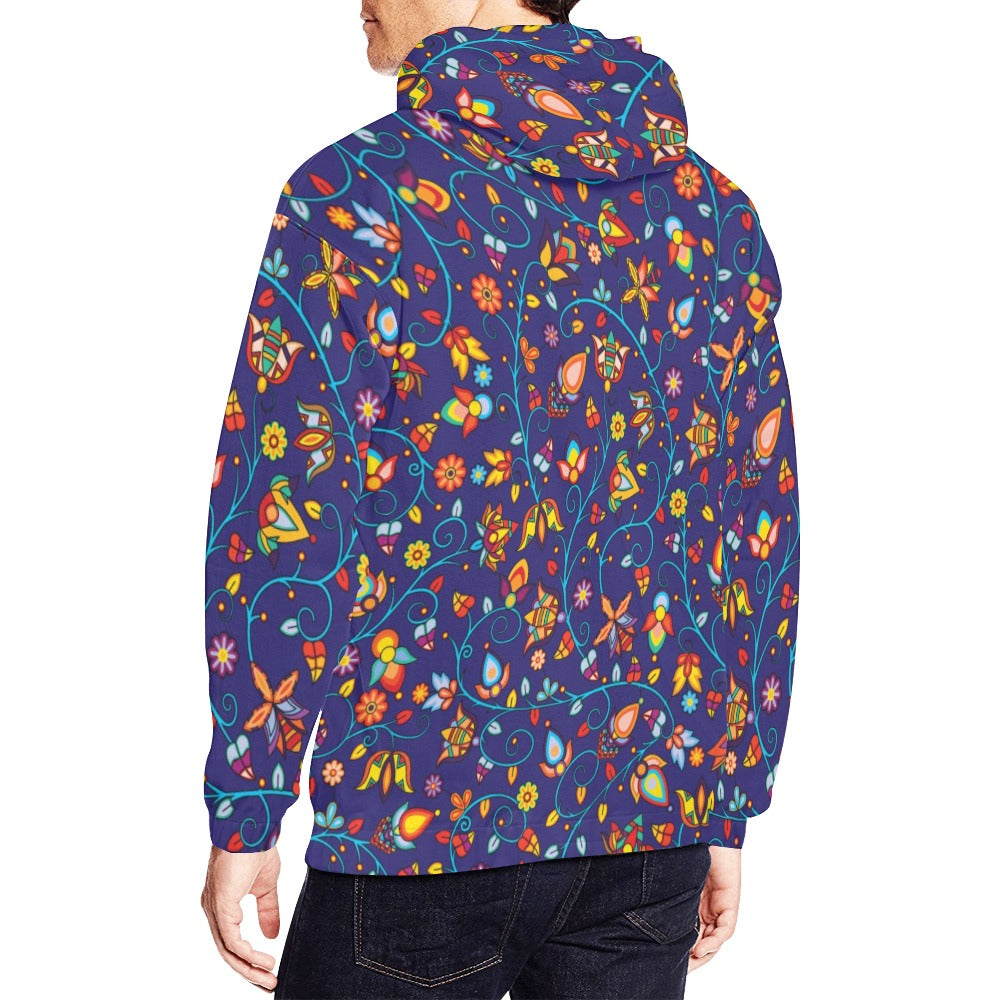 Thorny Path Blue Hoodie for Men (USA Size)