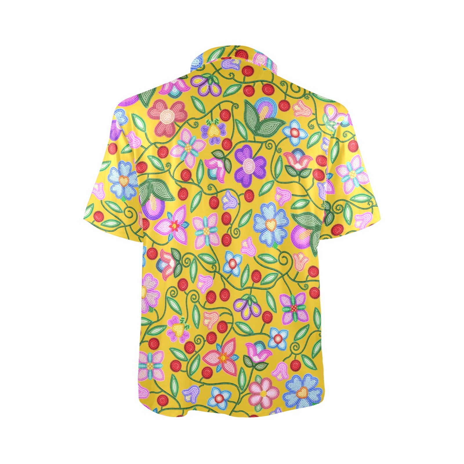 Petal Harmony Ochre Polo Shirt