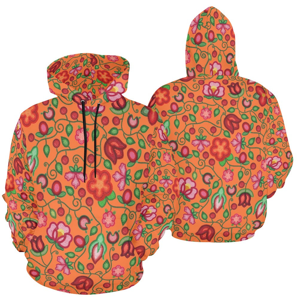 Rose Reverie Orange Hoodie for Men (USA Size)