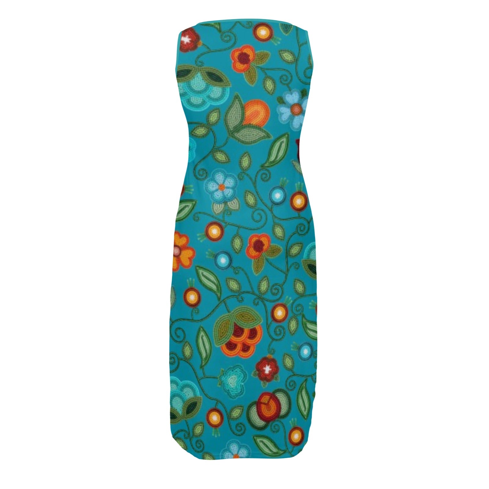Prairie Fire Petals Ocean Phaedra Sleeveless Open Fork Long Dress