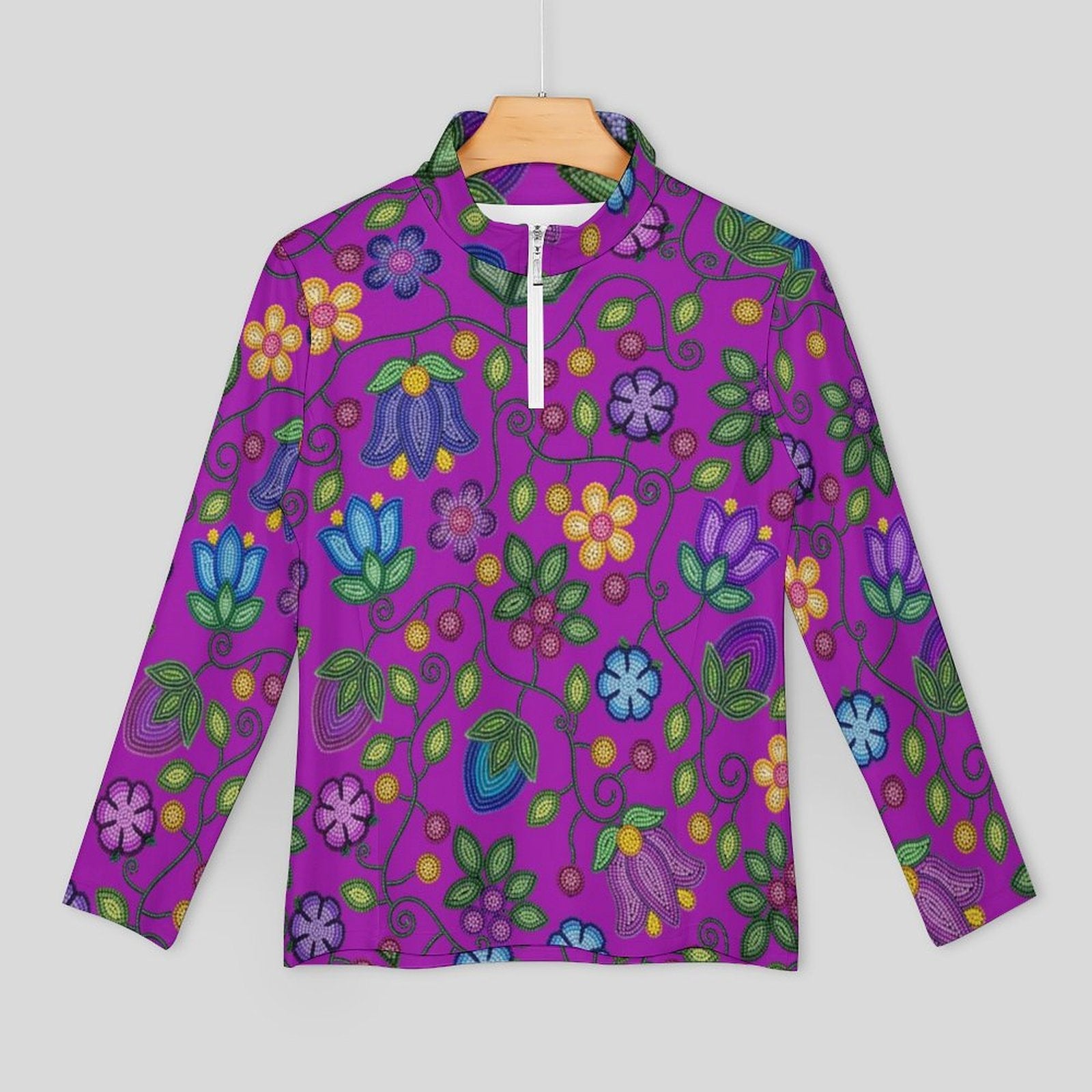 Bloom Uplift Purple Long Sleeve Yoga Shirt