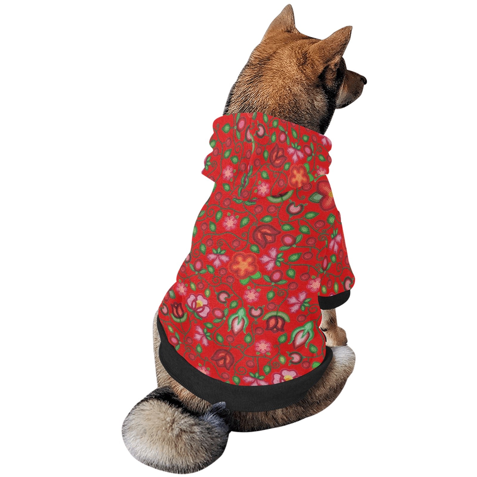 Rose Reverie Red Pet Dog Hoodie