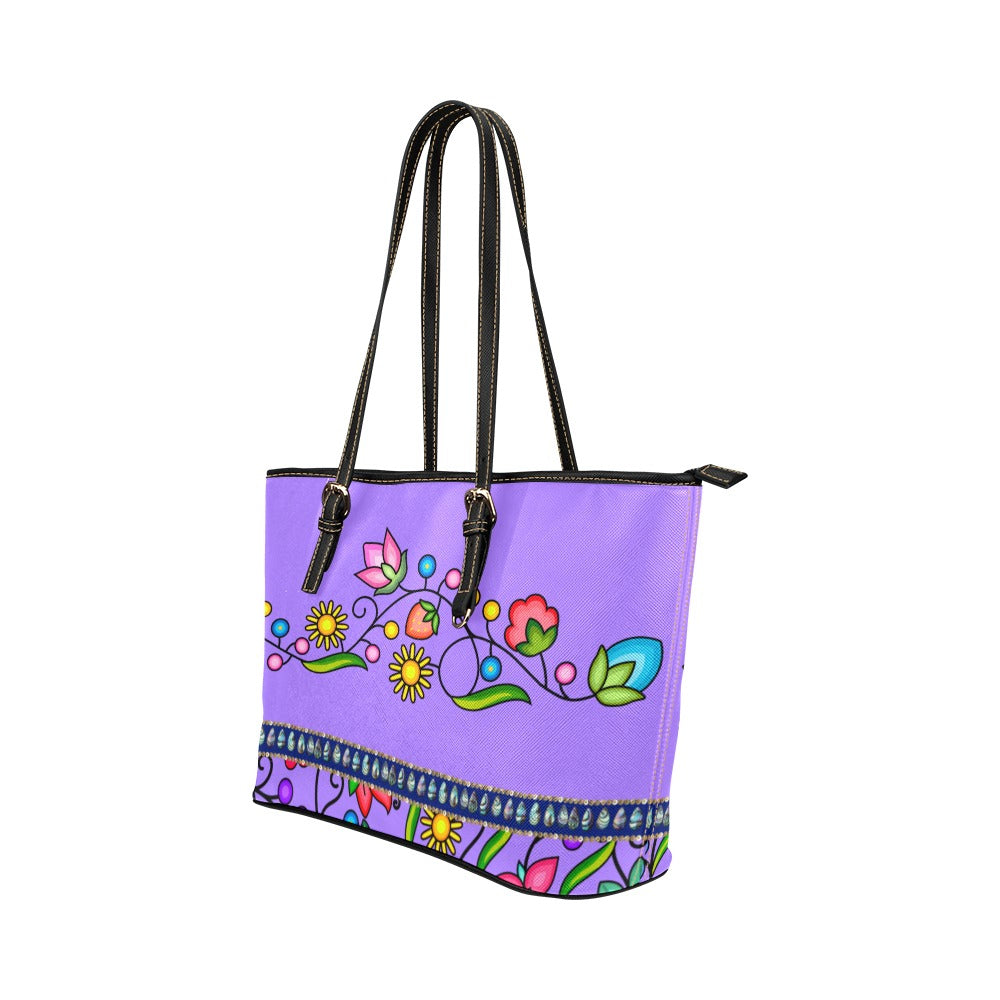 Grandmother Legacy Purple Leather Tote Bag/Large