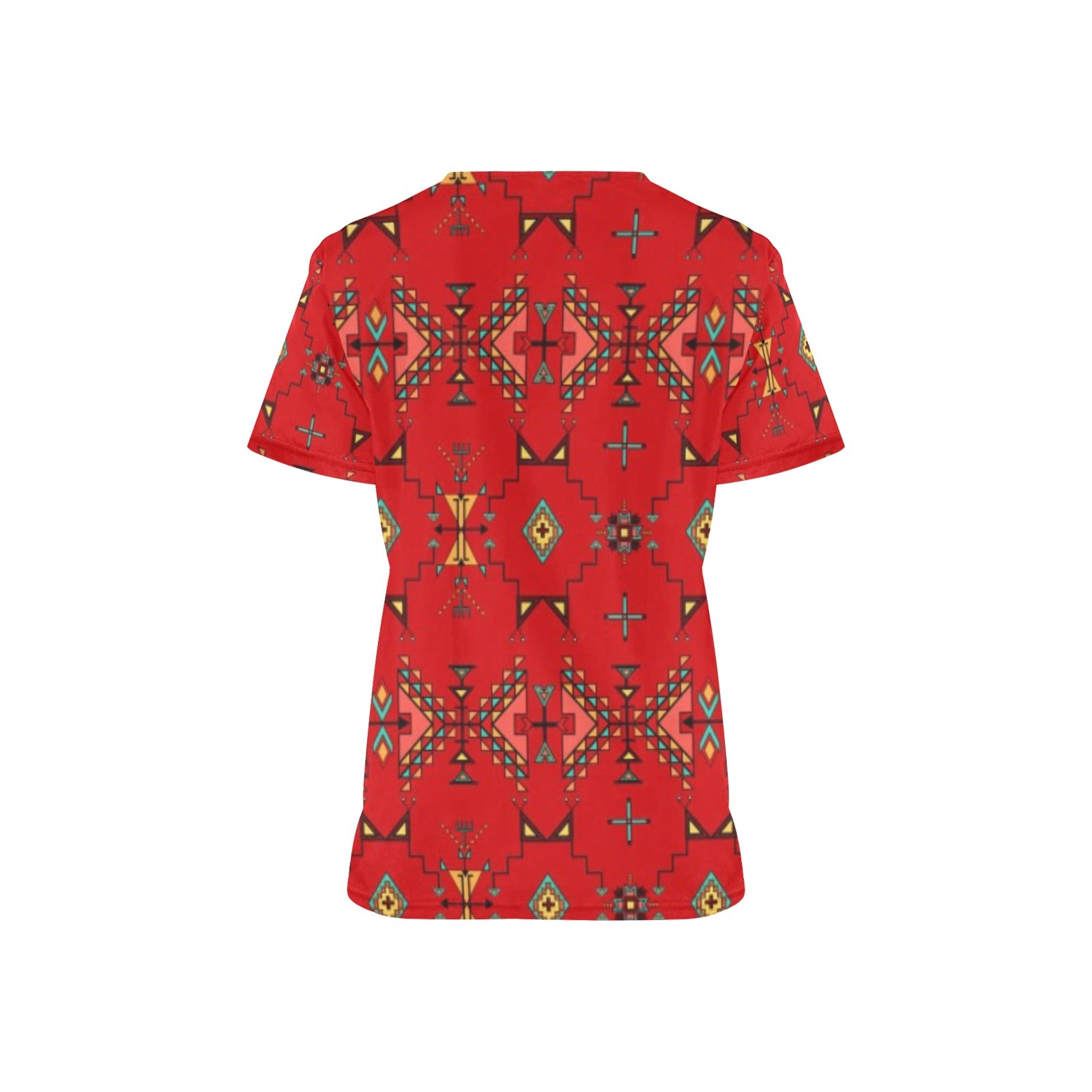 Thunder Flight Red Scrub Top