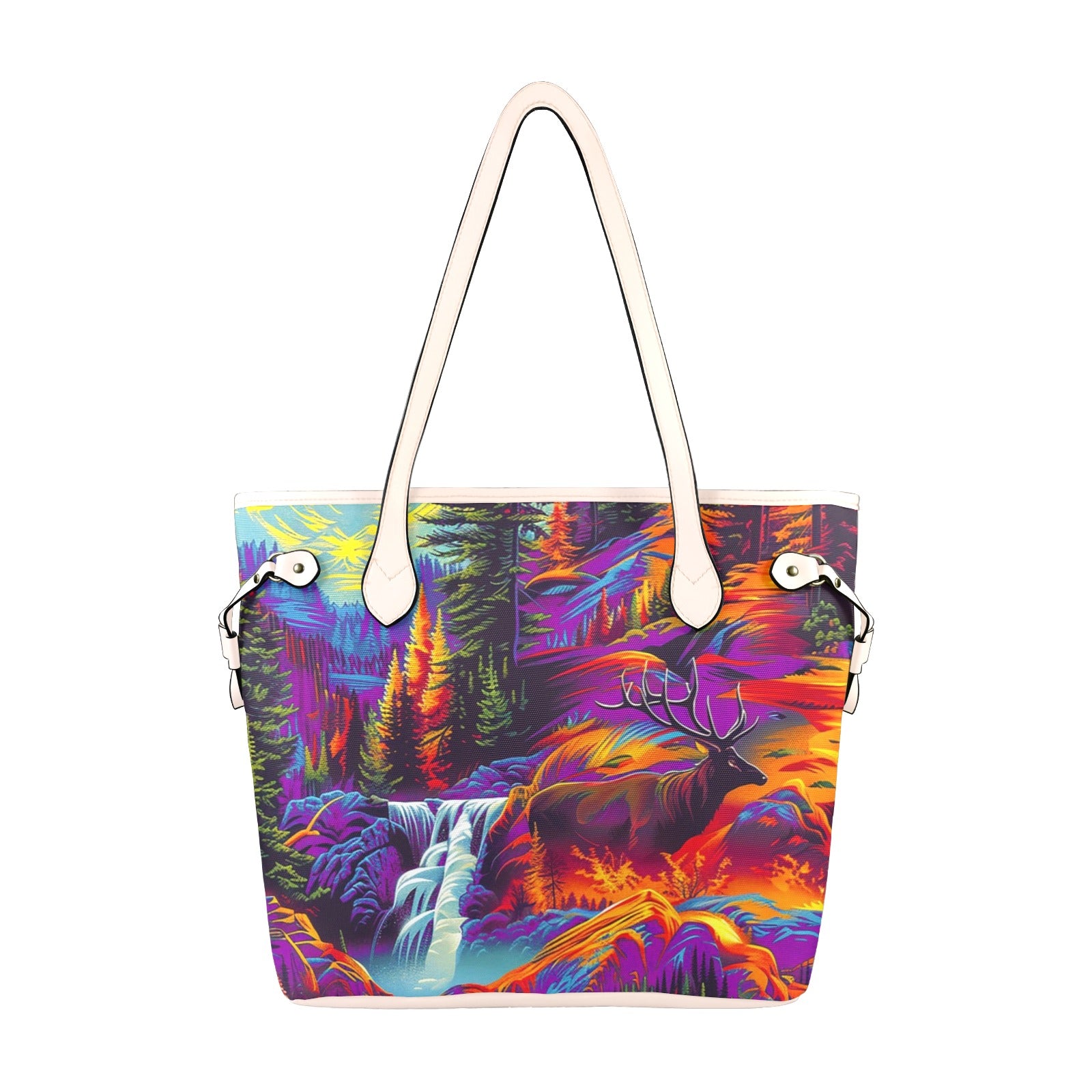 Elk Camo Clover Canvas Tote Bag