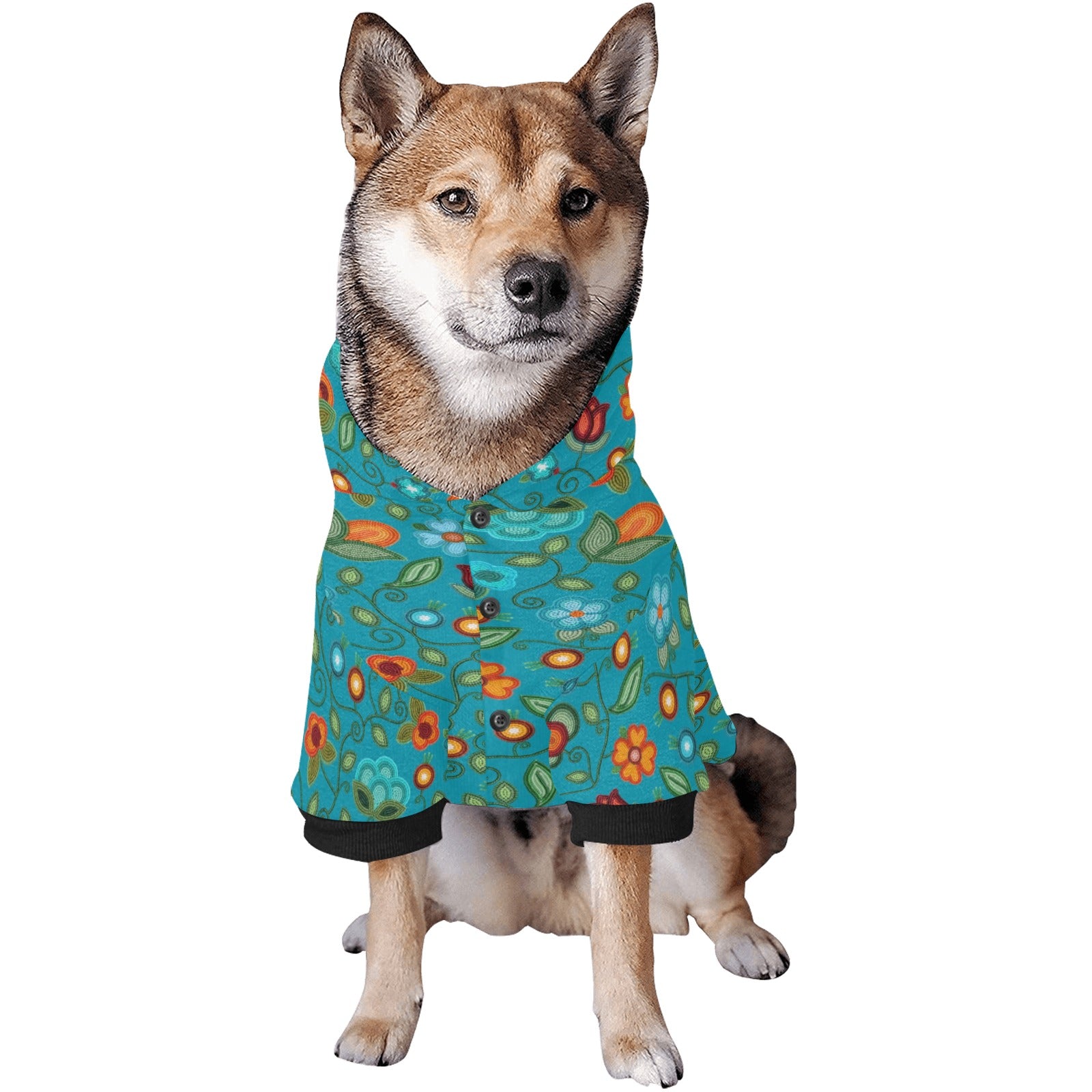 Prairie Fire Petals Ocean Pet Dog Hoodie