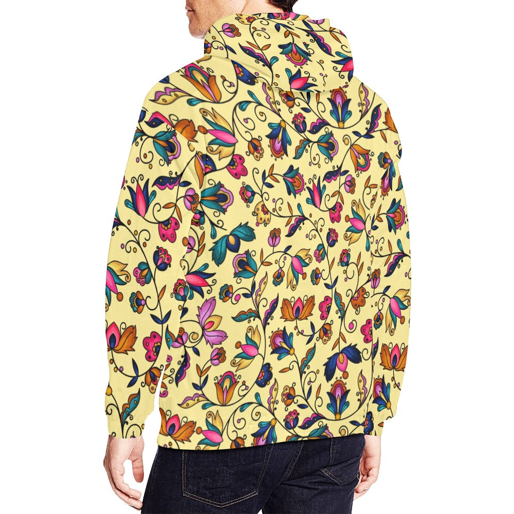 Copper Prairie Petals Yellow Hoodie for Men (USA Size)