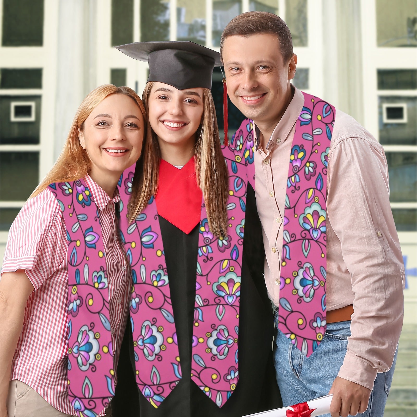 Autumn Bundle Blessing Pink Graduation Stole