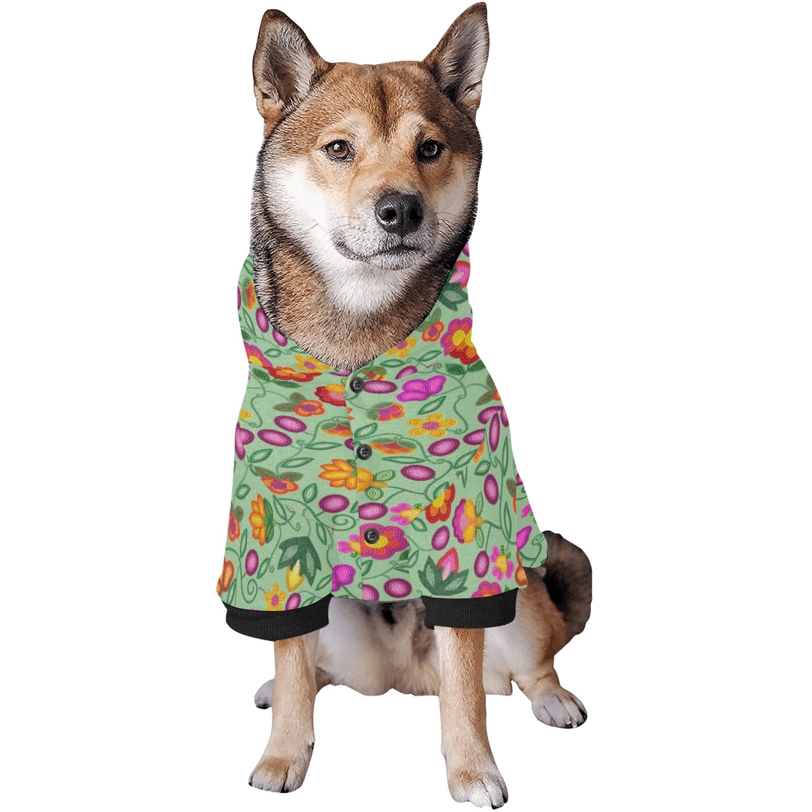 Boreal Bounty Green Pet Dog Hoodie