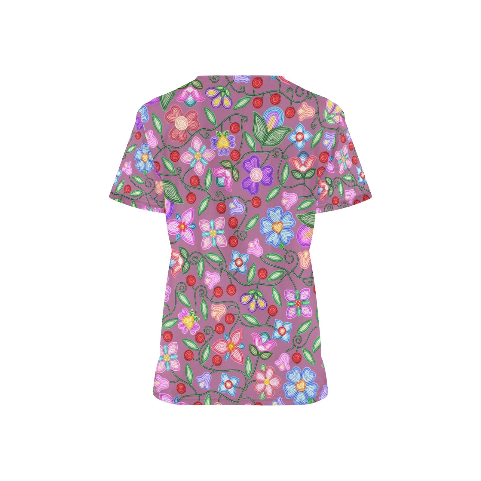Petal Harmony Dusty Rose Scrub Top