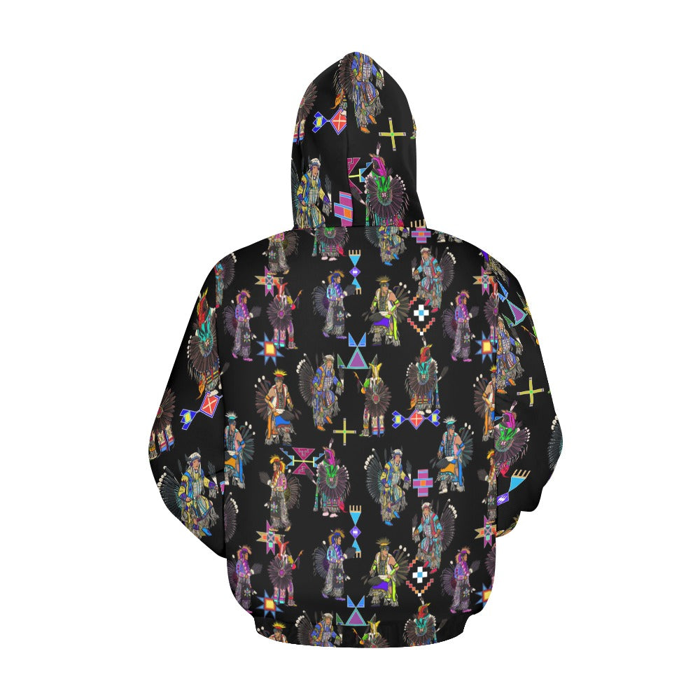 Men's Tradish Dancers Black Hoodie for Men (USA Size)