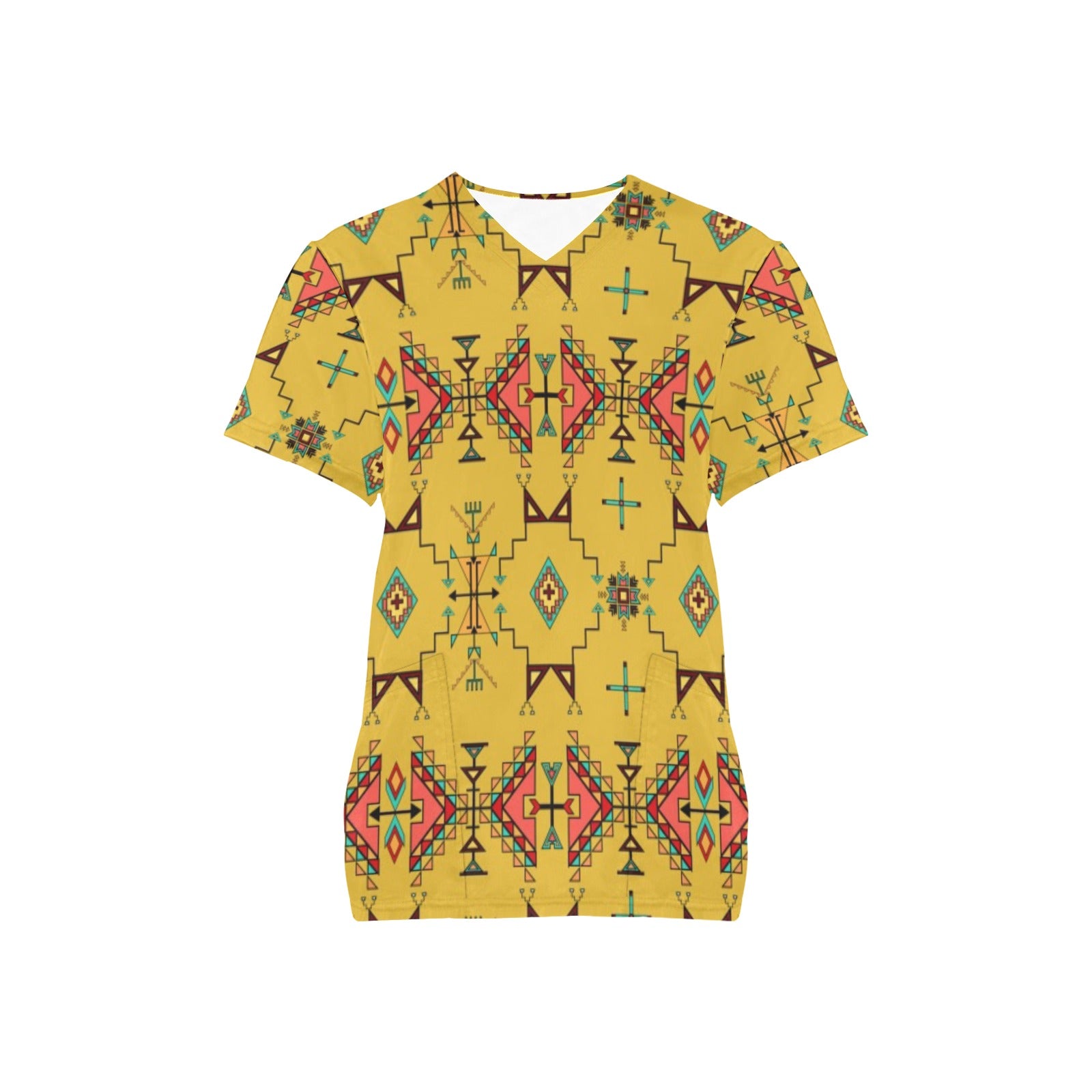 Thunder Flight Yellow Scrub Top